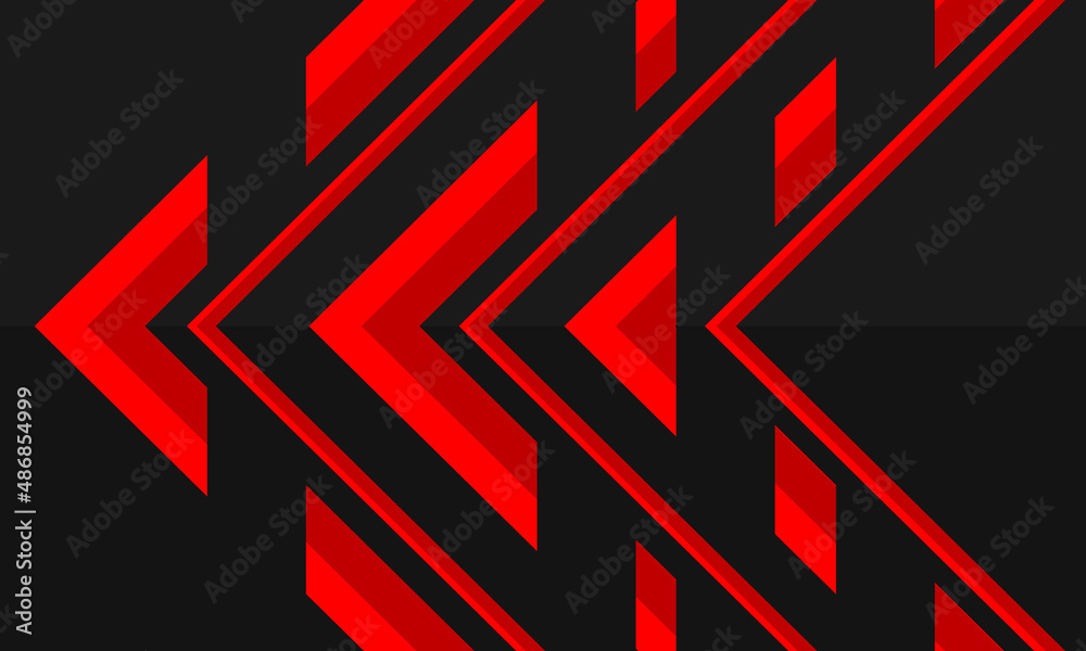 Abstract red arrow geometric direction on grey design modern futuristic background vector Abstract red arrow geometric direction on grey design modern futuristic background vector