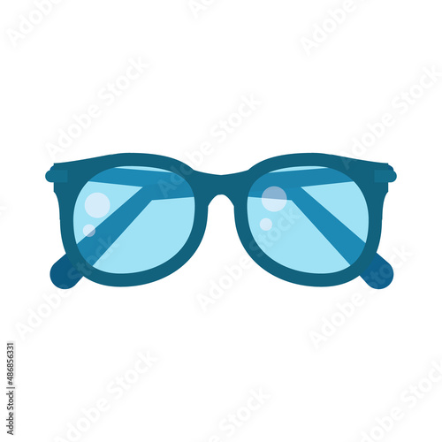blue eyeglasses illustration
