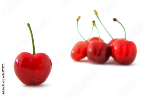 red mature cherries