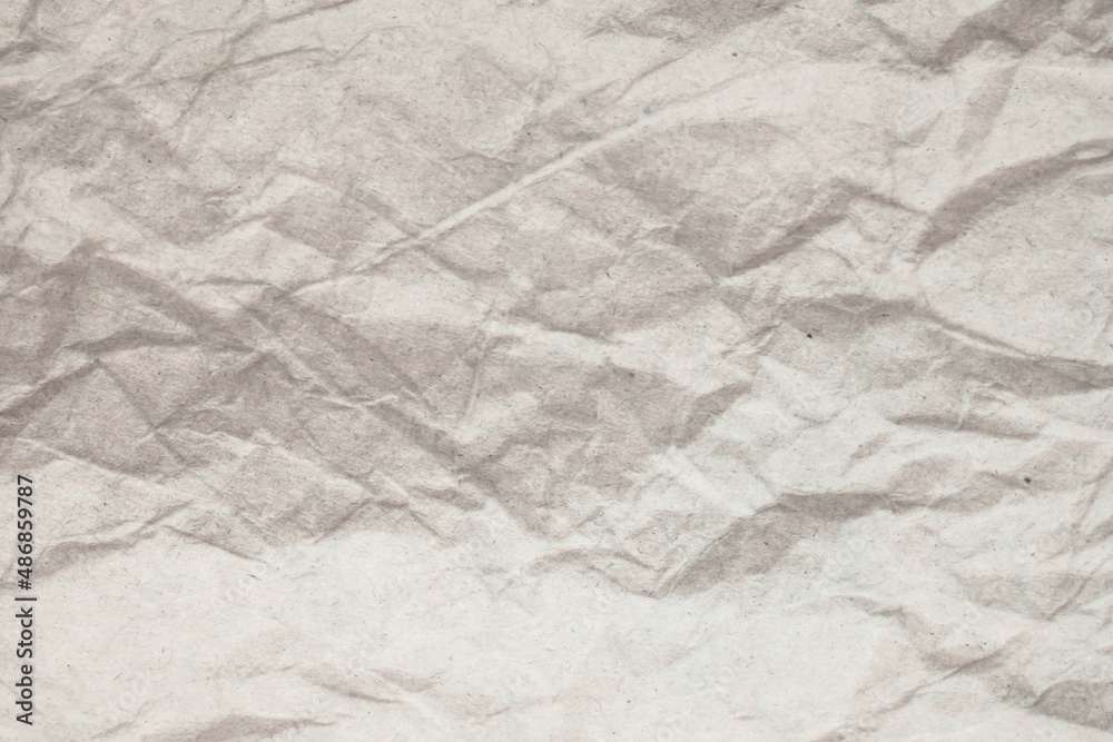 Fototapeta premium Texture white crumpled paper background.