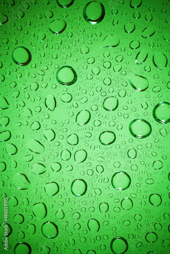 water drops on glass background.