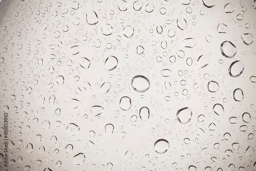 water drops on glass background.