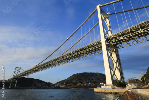福岡県北九州市　和布刈観潮遊歩道から見た関門橋 © setsuna
