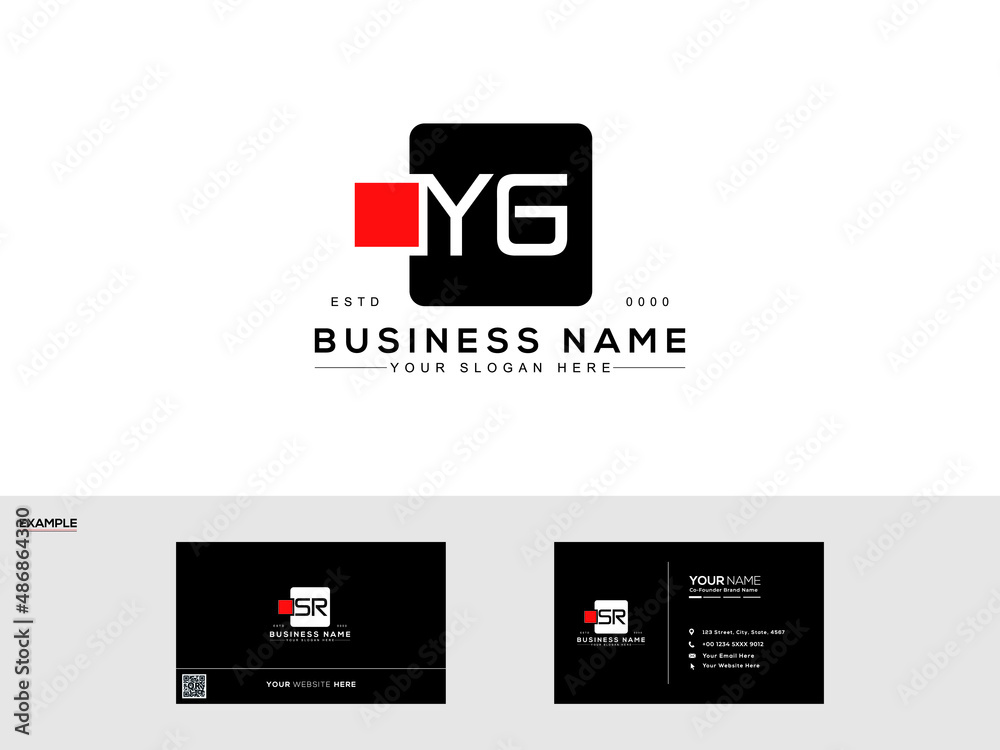 Alphabet YG Logo, Monogram Yg letter logo design with creative business ...