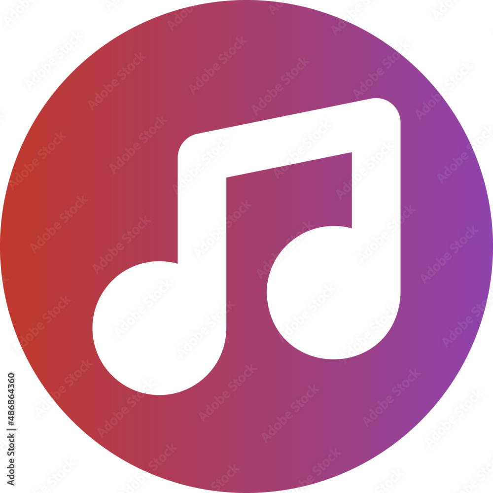 music note gradient icon music note gradient icon