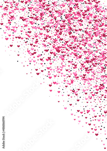Rose Simple Circle Backdrop. Pink Isolated Illustration. Heart Petals Frame. Purple Round Fireworks. Celebration Background.