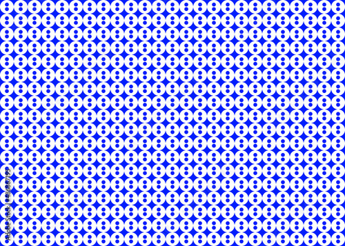 abstract blue background, circle dot seamless pattern design in blue color on white background