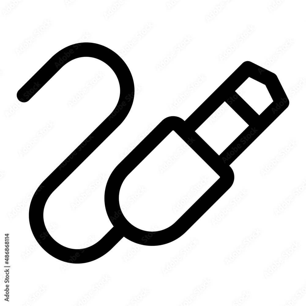 audio jack line icon audio jack line icon