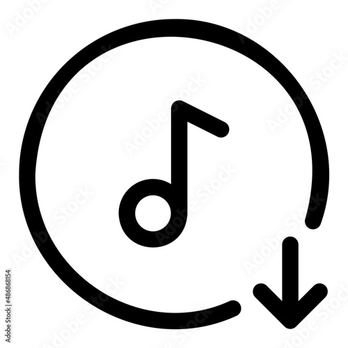 downloading line icon