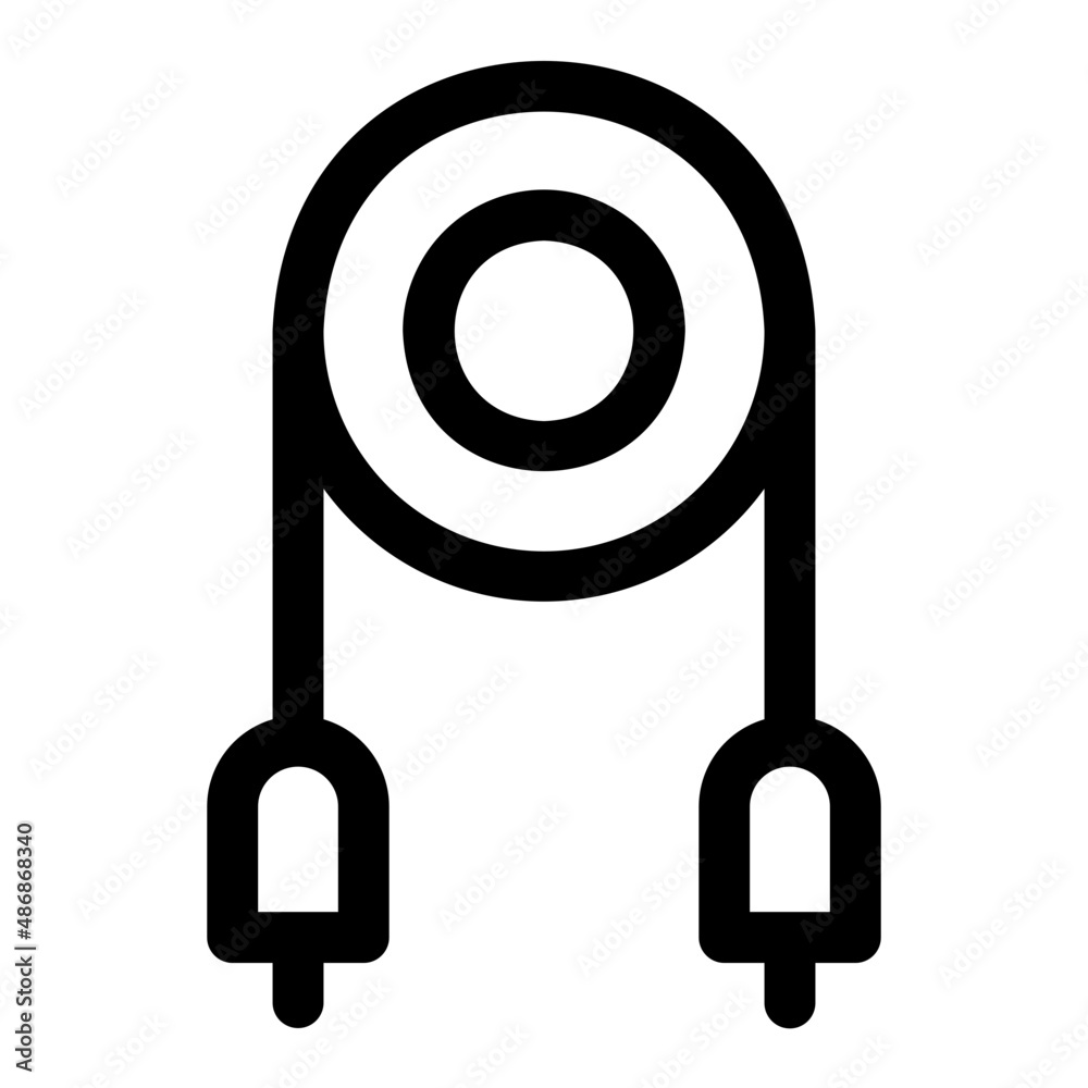 sound cable line icon
