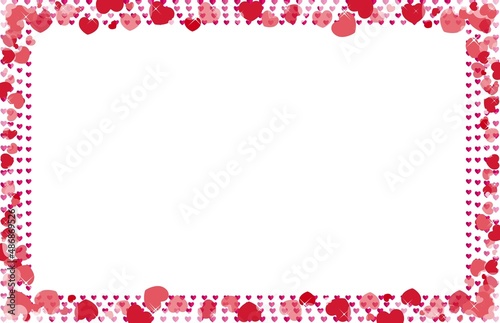 frame with hearts on a white background - illustration design