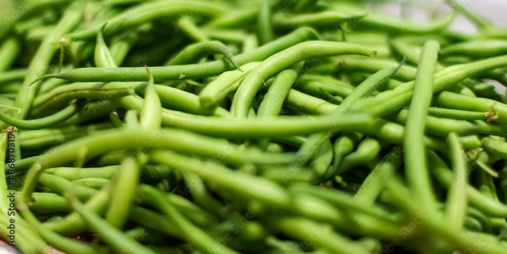 Background from green bean string. Close up. Background from green bean string. Close up.
