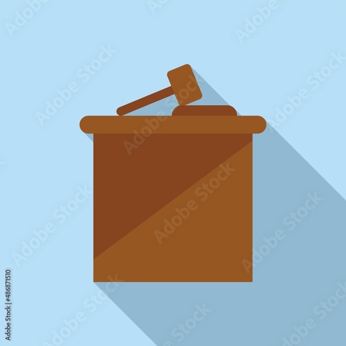 Auction competition icon flat vector. Sell price