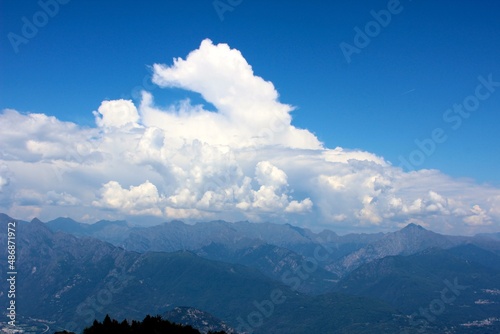 mountains and clouds