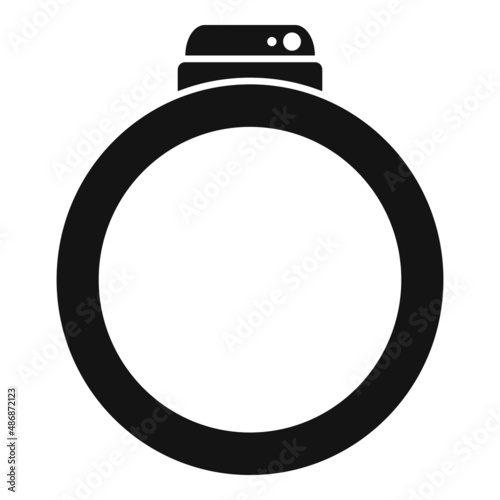Diamond ring auction icon simple vector. Sell process