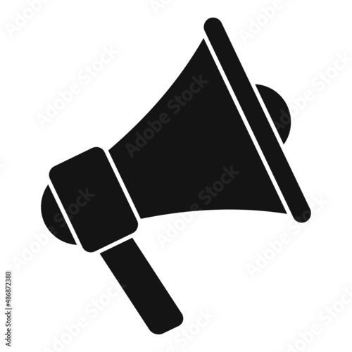 Auction megaphone icon simple vector. Judge process