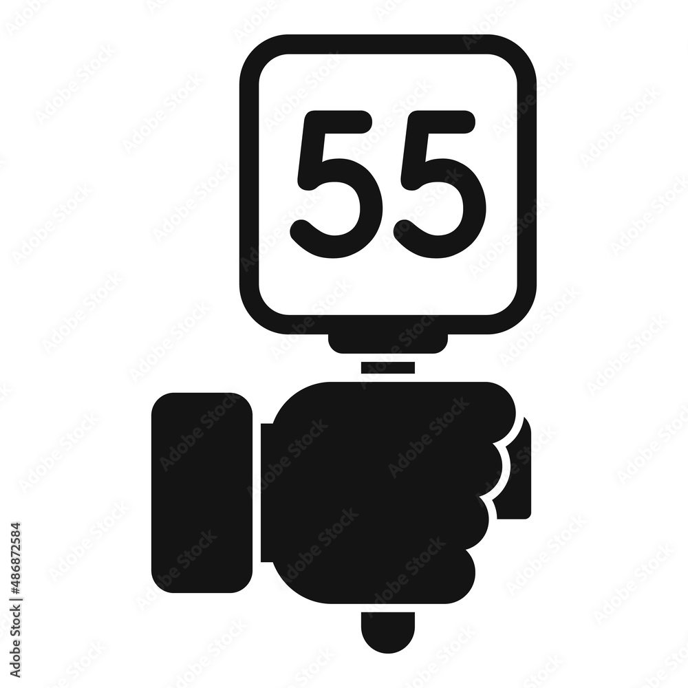 Auction tablet icon simple vector. Court event