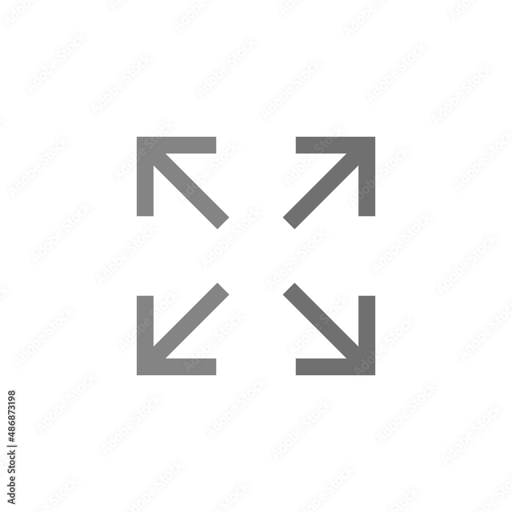 Full size grey flat vector icon Full size grey flat vector icon