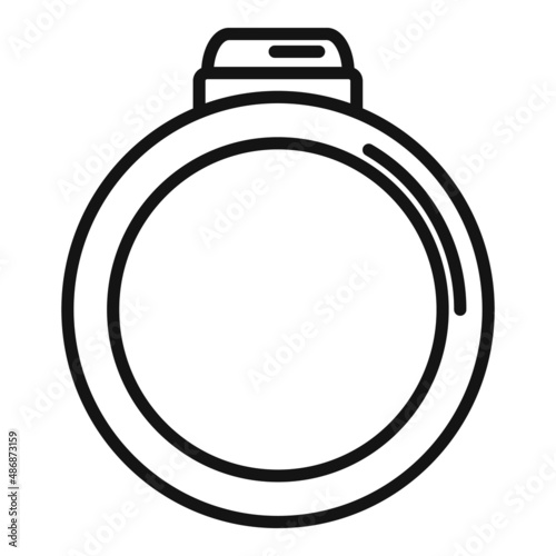 Diamond ring auction icon outline vector. Sell process