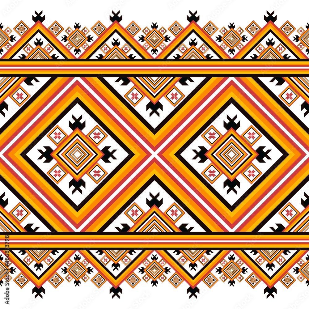 Geometric ethnic pattern traditional Design for background,carpet,wallpaper,clothing,wrapping,Batik,fabric,sarong,embroidery style. Geometric ethnic pattern traditional Design for background,carpet,wallpaper,clothing,wrapping,Batik,fabric,sarong,embroidery style.