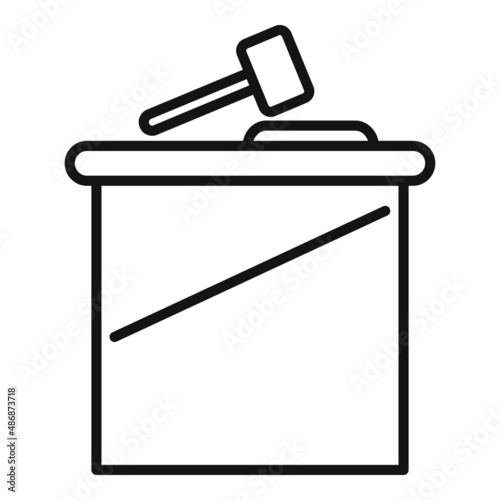 Auction competition icon outline vector. Sell price