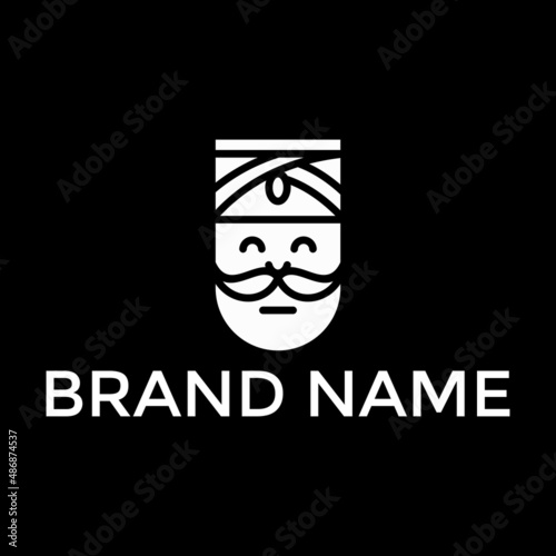 Guru Logo template. Guru head icon design.