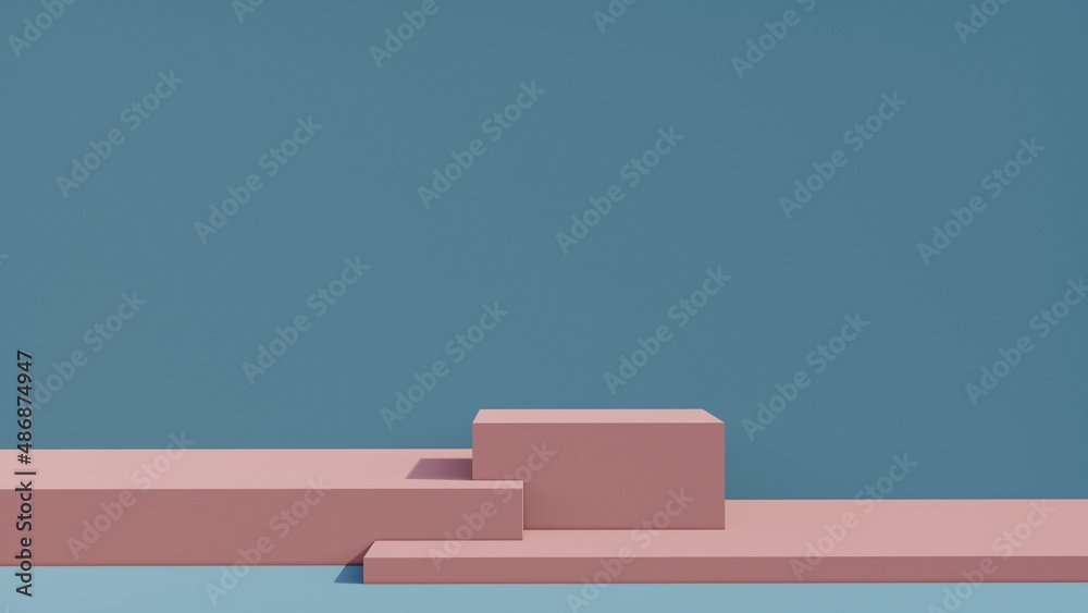 Geomatrical pedestal for cosmetics and products promotion blank tamplate concept. Abstract minimalistic background. Pastel colors realistic 3d render. Place for text, copy space, text area Geomatrical pedestal for cosmetics and products promotion blank tamplate concept. Abstract minimalistic background. Pastel colors realistic 3d render. Place for text, copy space, text area