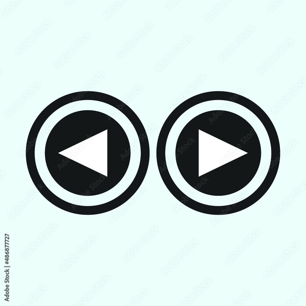 Play button icon in trendy flat style isolated on grey background. Play symbol for your web site design, logo, app, UI. Vector illustration Play button icon in trendy flat style isolated on grey background. Play symbol for your web site design, logo, app, UI. Vector illustration
