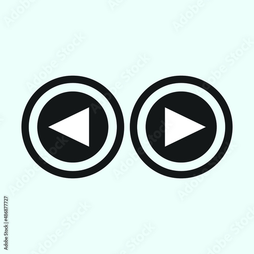 Free Download Play button icon in trendy flat style isolated on grey background. Play symbol for your web site design, logo, app, UI. Vector illustration - GFXLoad