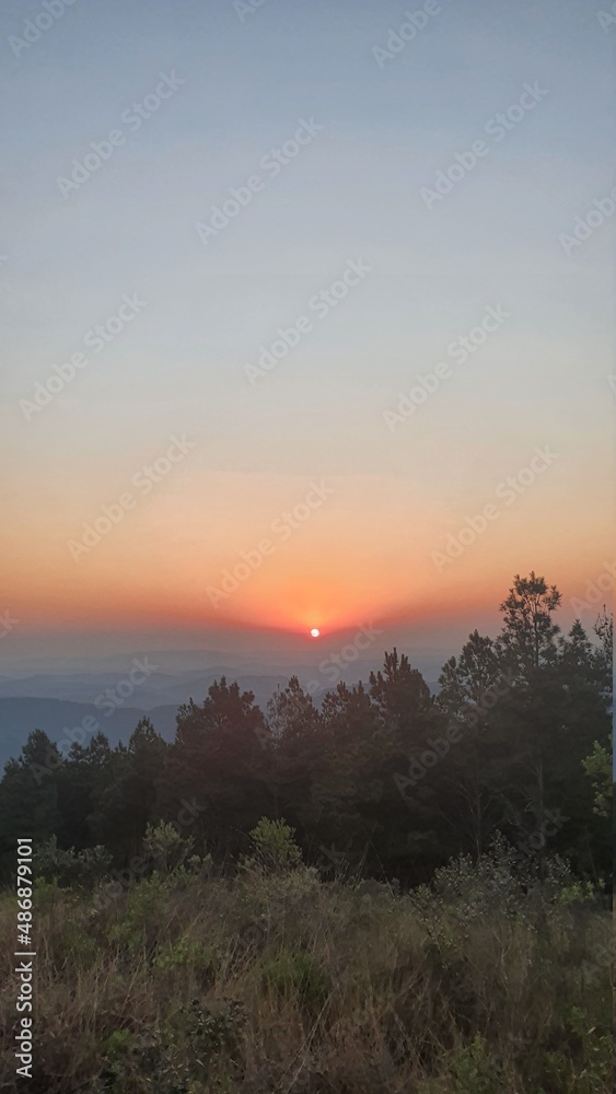 Fototapeta premium sunset in the mountains