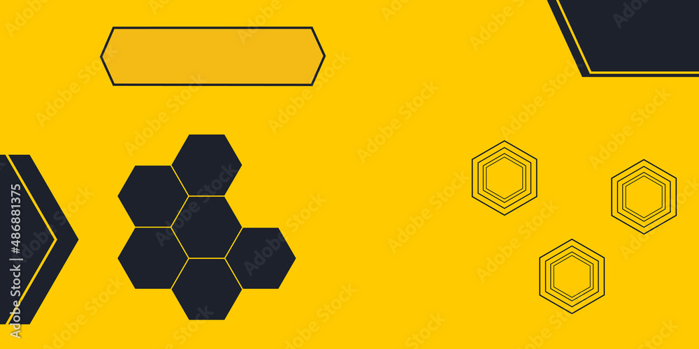 yellow hexagon segments as background yellow hexagon segments as background
