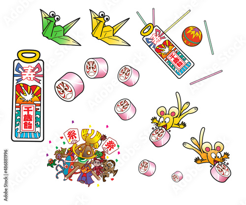 ウサギ,キャラクター ,七五三,素材,カット