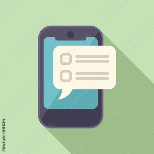Phone assignment icon flat vector. Test paper © anatolir