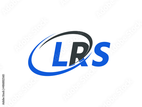 LRS letter creative modern elegant swoosh logo design