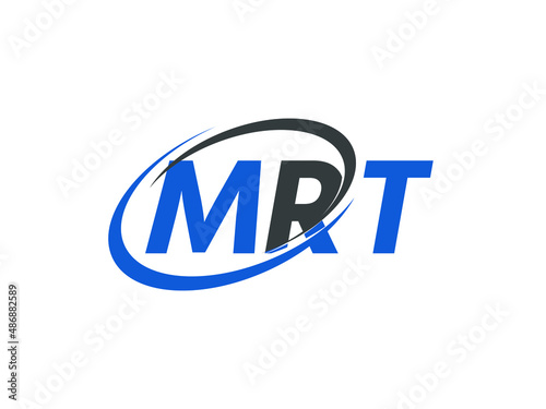 MRT letter creative modern elegant swoosh logo design