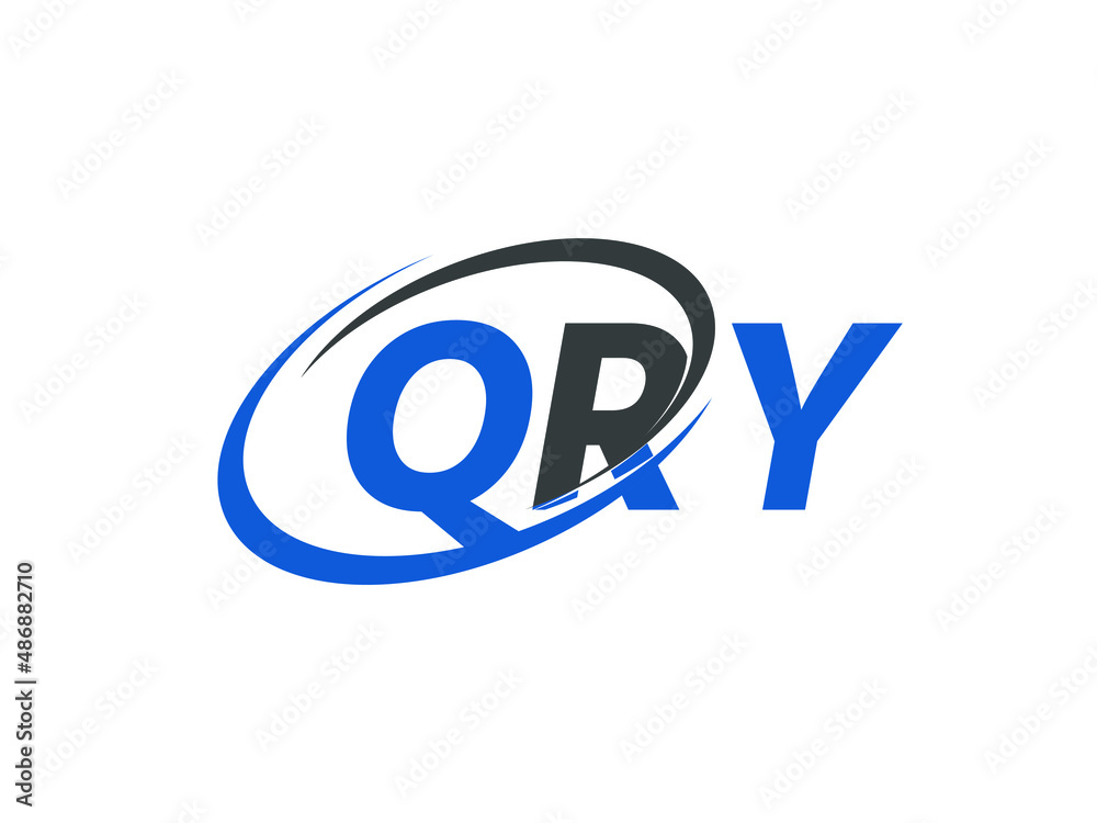 QRY letter creative modern elegant swoosh logo design QRY letter creative modern elegant swoosh logo design