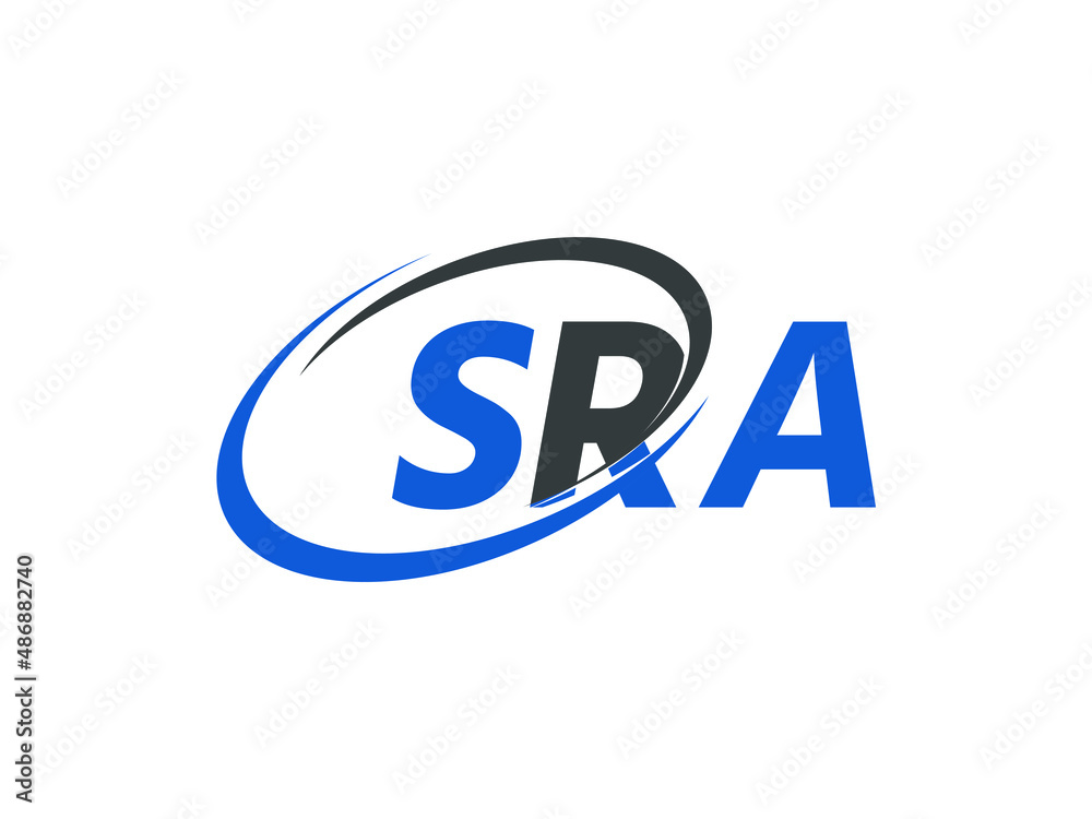 SRA letter creative modern elegant swoosh logo design SRA letter creative modern elegant swoosh logo design