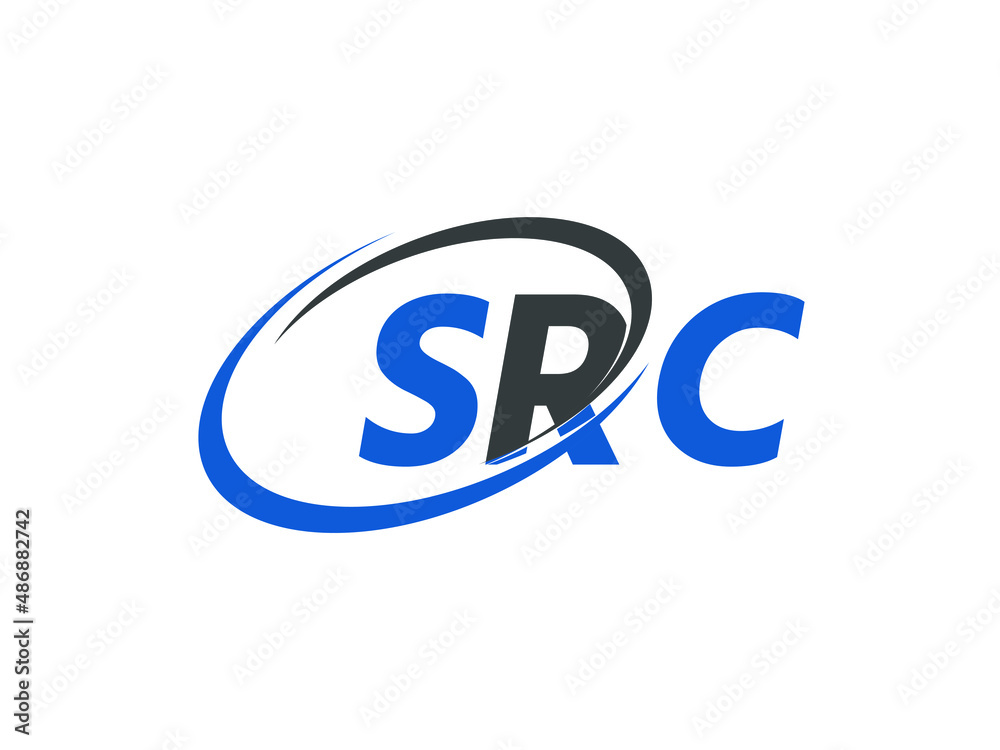 SRC letter creative modern elegant swoosh logo design SRC letter creative modern elegant swoosh logo design