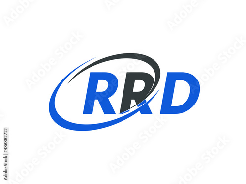 RRD letter creative modern elegant swoosh logo design