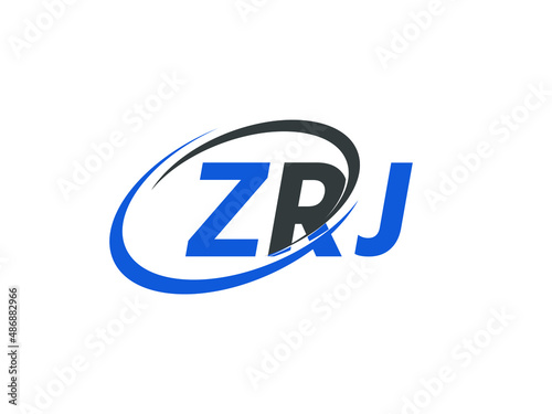 Free Download ZRJ letter creative modern elegant swoosh logo design - GFXLoad