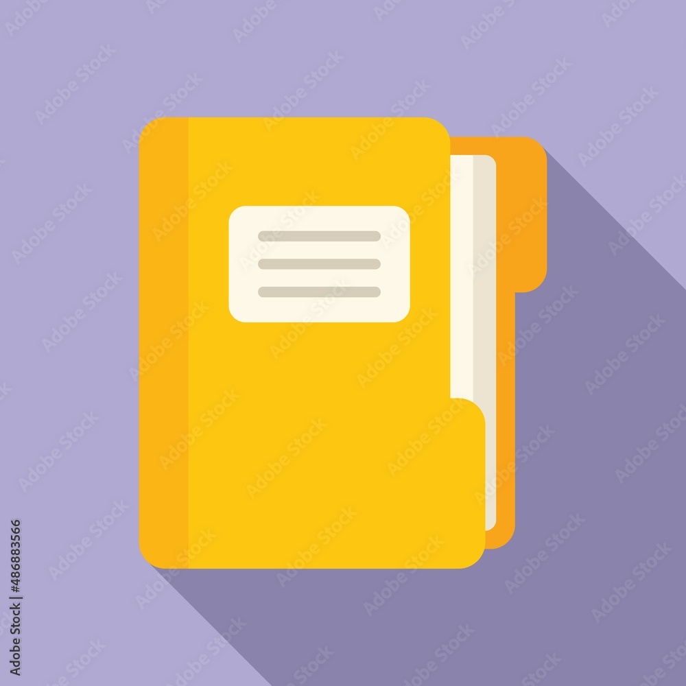 Task folder icon flat vector. Business test