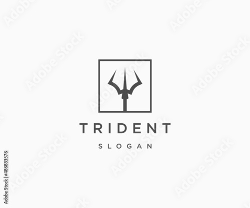 Trident logo icon design template © Putri_std