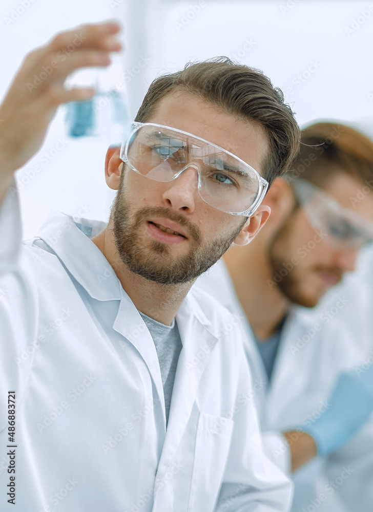closeup.scientists in the laboratory