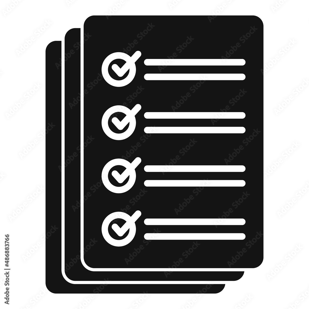Document test icon simple vector. Project work Document test icon simple vector. Project work