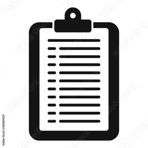 Task clipboard icon simple vector. Document checklist