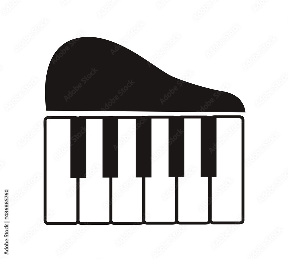 Piano icon design isolated on white background Piano icon design isolated on white background