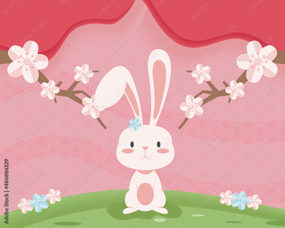 rabbit and trees branches