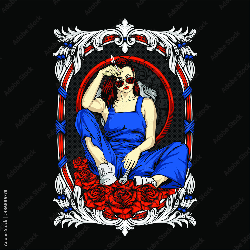 sexy charming girl illustration sexy charming girl illustration