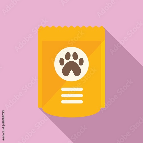 New cookie dog food icon flat vector. Animal feed