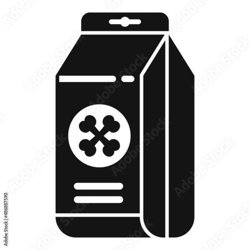 Dog food pack icon simple vector. Animal pet